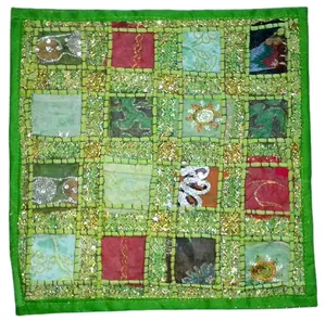 Ricamato Patchwork India Artigianato Cuscino Copre Produttore