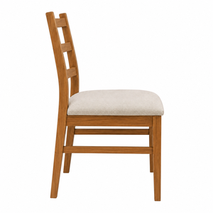 Chaise de salle à manger en teck moderne, durable, écologique, imperméable, avec siège rembourré, style scandinave, meubles de salle à manger - Product Image 3