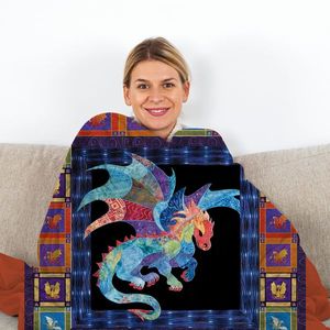 3D Dragons Printed Lightweight Flannel Fleece Throw Blanket Soft Couch Bed Sofa Cover for Adults for Travelling & Camping - Product Image 5