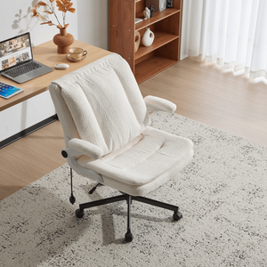 Silla de Oficina con Patas Cruzadas, Soporte Lumbar Dinámico con Airbag, Respaldo Abatible y Brazos Abatibles, Asiento Ancho - Product Image 3