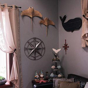 Brújula de Metal con Acabado de Zinc para Colgar en la Pared, Decoración Náutica Vintage para Interiores/Exteriores, Arte Direccional Marítimo para Sala de Estar - Product Image 5