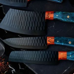 Juego de Cuchillos de Cocina de Primera Calidad con Hojas Afiladas y Duraderas, Mangos Ergonómicos Antideslizantes para Cocinar en Casa, Restaurante y Preparar Alimentos - Product Image 2