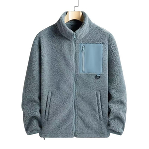 Chaqueta de Forro Polar de Poliéster Blanca para Mujer, Cuello Alto, Cierre de Cremallera, Manga Regular, Color en Contraste, Resistente al Viento, Casual, Forro Naranja - Product Image 4