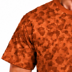 Burnt Orange <b>Leopard</b> <b>Print</b> T <b>Shirt</b> Short Sleeve Casual Fashion Crew Neck Pattern Tee Soft Lightweight Streetwear Everyday Wear - Product Image 5
