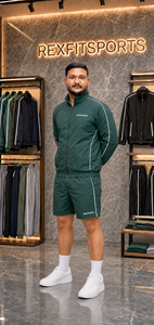 REXFIT SPORTS 2026 Ensemble veste et short en nylon personnalisé pour homme, survêtement léger color block pour la gym, l'entraînement et le streetwear - Product Image 6