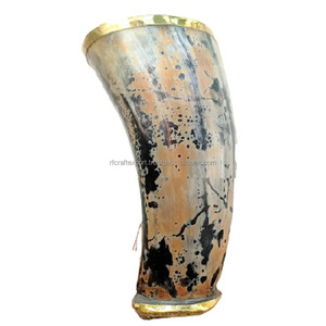New Handmade Real Horn Drinking Horn <b>Cup</b> /Glass <b>Viking</b> Horn Shot <b>Cups</b> for Medieval Wine and Beer From India by RF Crafts - Product Image 5