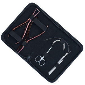 Professional Complete Hair Extension Tools Kit Flat Crimping <b>Beads</b> Removal Plier Hook Loop Tool Mini Scissor Curved <b>Needle</b> - Product Image 6