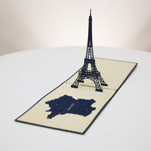 Carte pop-up 3D Tour Eiffel tendance du moment, cadeaux artisanaux du Projet du Siècle, meilleur choix, papier découpé au laser, produit phare Viet-craft BD013 - Product Image 5