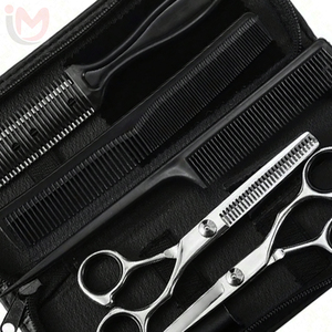 Professional Hair Styling Tools Set Stainless Steel Scissors Combs Durable Salon Grade Kit Black Case Customized Color Custom - Product Image 3
