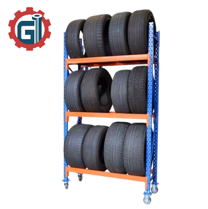 Étagère à pneus en acier industriel pour le stockage en atelier automobile - Product Image 1
