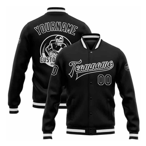Custom Cotton-Blend Varsity Sweat-<b>Jacket</b> – Soft-Touch Fleece Lining, and High-Density Rib-Knit Cuffs - Product Image 5