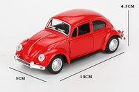 Modèle de voiture miniature de luxe en alliage moulé sous pression, à rétrofriction, style Bug moderne, avec figurine enfant garçon, idéal pour la rentrée scolaire, les cadeaux de promotion et les cadeaux de remise de diplôme