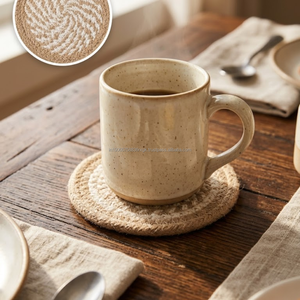 Eco Friendly Braided Fabric Drink <b>Coaster</b> 5 Inch <b>Heat</b> Resistant Coffee Mug Pad Modern Design for Caf Restaurant Hotel - Product Image 6