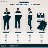 Ensemble de survêtement unisexe décontracté avec logo personnalisé, fournisseur OEM, 2-en-1, blocs de couleur, demi-zip, grande taille, streetwear d'hiver, sweat-shirt et pantalon de jogging