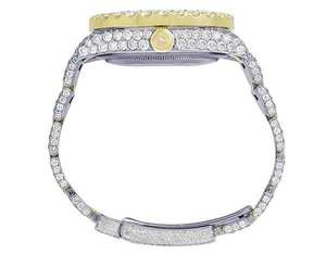 นาฬิกา BOJ R.O.L.E.X.038 ตัวเลขโรมัน ประดับเพชรโมอิสซาไนต์เต็มเรือน หรูหรา แฟชั่น ควอตซ์ อนาล็อก สายสตีล 41 มม. กันน้ำ 3 บาร์ สไตล์ฮิปฮอป สำหรับผู้ชาย - Product Image 4