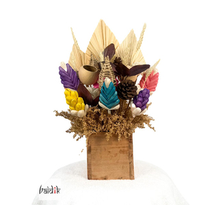 Bouquet de fleurs séchées fait main de qualité supérieure – Décoration intérieure et arrangement cadeau durables à prix minimal auprès d'un vendeur indien - Product Image 1