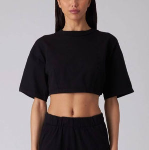 Camiseta de Mujer, Informal, de Algodón, Corte Ajustado, Manga Corta, Top de Verano, Venta al Por Mayor, Fabricante de Ropa de Moda, Precio Económico, OEM - Product Image 4