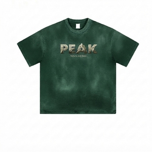 T-shirt vintage unisexe en coton épais, coupe classique, délavé à l'acide, imprimé sérigraphié, streetwear personnalisé, écoresponsable, OEM ODM - Product Image 4