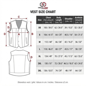 Chaleco de Motociclista para Hombre, de Cuero Genuino, Talla Grande, Bordado a Máquina - Product Image 6