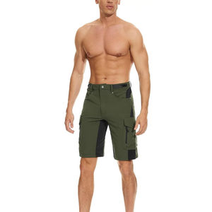 Shorts de moto pour hommes, respirants, grande taille, séchage rapide, style cargo, color block, pour l'été, vert et noir - Product Image 2