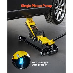 Martinetto idraulico da officina a basso profilo da 2,5 tonnellate, in acciaio resistente, con pompa a pistone singolo, per sollevamento veicoli - Product Image 5