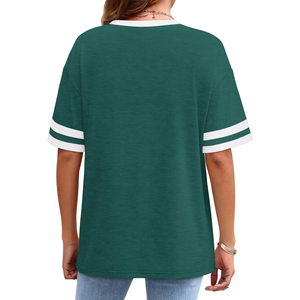 T-shirt pour femme, toucher doux, confortable, couleur unie, respirant, léger, décontracté, à porter au quotidien, service OEM. - Product Image 2