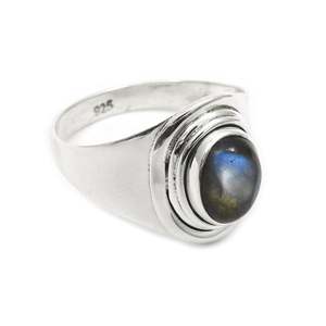 Oval Cut Natural Labradorite Gemstone <b>Ring</b> <b>Crafted</b> From 925 Solid Sterling Silver Fine Bezel Set Gemstone Handmade Boho <b>Ring</b> - Product Image 1