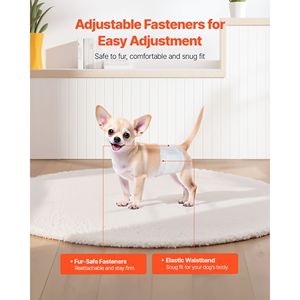 Pannolini Monouso per Cani Maschi con Indicatore di Umidità, Fascia Addominale Antiperdita a 360 Gradi, Super Assorbenti, Marca Doggi - Product Image 5
