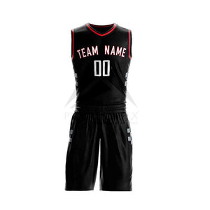 Ensemble d'uniformes de basketball personnalisés, maillot sans manches noir avec short, impression sublimée, nom de l'équipe 00, coupe athlétique respirante - Product Image 2