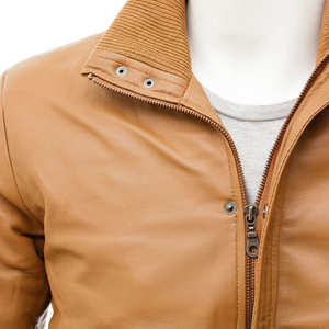 Blouson de motard en cuir vintage de haute qualité pour homme, style urbain, chaud et uni pour l'hiver - Product Image 4
