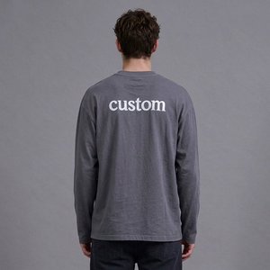Premium Men's White Cotton <b>T</b> <b>Shirt</b> 100% Cotton Long Sleeve Crew Neck Straight Fit Essential Casual Wear Wholesale Clothing - Product Image 6