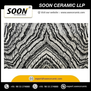 Prix direct usine – Nouvelle dalle grand format en dolomite polie effet vague noire 7D BOOKMATCH, design 3D moderne et écologique pour mur de salon - Product Image 3