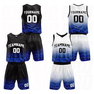 Tenue de basketball réversible personnalisée Rose Royal pour enfants et adultes – Ensemble maillot et short d'équipe personnalisé en gros - Product Image 1