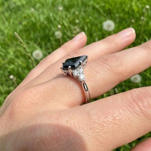 Bague ajustable en argent sterling 925 plaqué or avec diamant de laboratoire taille brillant, bijou de créateur élégant pour occasions spéciales - Product Image 4