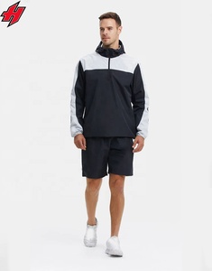 Premium Quality Windproof Men Zipper <b>Jackets</b> <b>Short</b> Tracksuit Custom Breathable Windbreaker <b>Shorts</b> Sets - Product Image 1