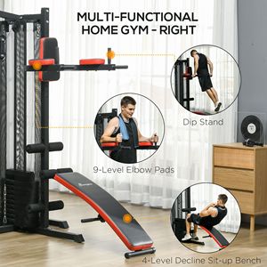 Stazione Multifunzione per Allenamento Domestico da Donna con Pesi da 65 kg, Inclusi Panca per Addominali, Supporto per Flessioni e Stazione per Dip - Product Image 5