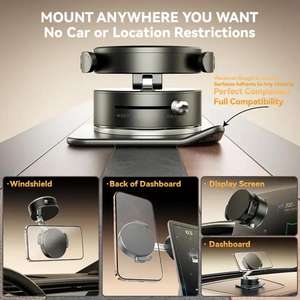 ที่ยึดโทรศัพท์แม่เหล็ก หมุนได้ 360 องศา ปรับได้ พับเก็บได้ ติดตั้งในรถยนต์ พร้อมระบบดูดสูญญากาศ สำหรับสมาร์ทโฟน - Product Image 4