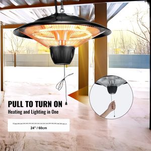 Riscaldatore Elettrico a Infrarossi da Esterno/Interno 1500W, 23.6 Pollici, con Cavo di Accensione, Protezione IP34, Design Sospeso - Product Image 6