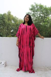 Premium Garde Tie Dye Kaftans Vestido tejido suave y agradable a la piel Hasta el suelo Kaftans de moda Tie Dye - Product Image 6