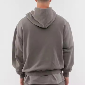 Sweat à capuche oversize de luxe pour homme, 100 % coton épais, coupe décontractée, personnalisable, coupe-vent, écologique - Product Image 2