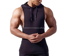 Sweat-shirt à capuche sans manches pour hommes, logo personnalisé, bon marché, fabricant professionnel - Product Image 1