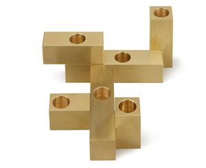 Modern Geometric Candle Holder Stand Minimalist Table Decor <b>Candelabra</b> - Product Image 3