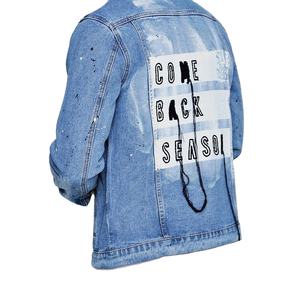 Men's Relaxed Fit Oversized Denim Jacket-Eco-Friendly & Quick Dry Party Ready Classic Retro Style - Product Image 4