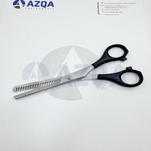 Ciseaux à cheveux en acier inoxydable avec manche en plastique pour la texture et la mise en valeur des cheveux professionnels - Product Image 3