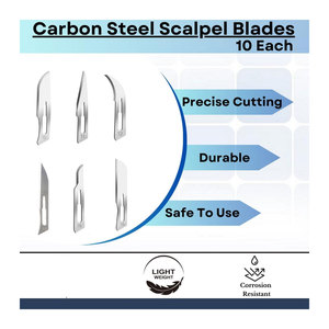 Bisturís Quirúrgicos Manuales Estériles de Alta Calidad, Tamaños 10, 11, 12, 14, 15, 16, Mango de Bisturí de Acero Inoxidable N.° 3 con Medidas - Product Image 3