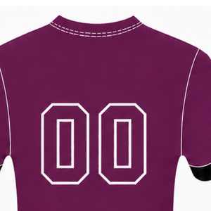 <b>Burgundy</b> Football Jersey Short Sleeve <b>Shirt</b> Lightweight Athletic Sports Uniform Training Wear Team Clothing - Product Image 4