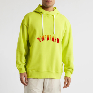 Sweat à capuche pour homme de qualité supérieure, personnalisé avec logo brodé en 3D, imprimé en relief, coupe ample, respirant, idéal pour l'hiver - Product Image 1