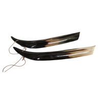 Coudouin à chaussures en corne naturelle véritable de qualité supérieure, style Viking, fait main, à long manche, écologique, durable, médiéval, nordique, de luxe