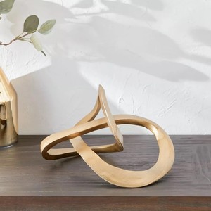 Sculpture abstraite en métal en forme de boucle, pièce d'art décorative, figurine moderne pour table, décoration pour la maison, le bureau ou le salon - Product Image 3
