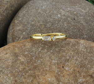 Wholesale Gold Plated 925 Sterling <b>Silver</b> CZ Band <b>Ring</b> High Polished <b>Plain</b> Wedding Band Minimalist Unisex Stackable <b>Ring</b> - Product Image 4